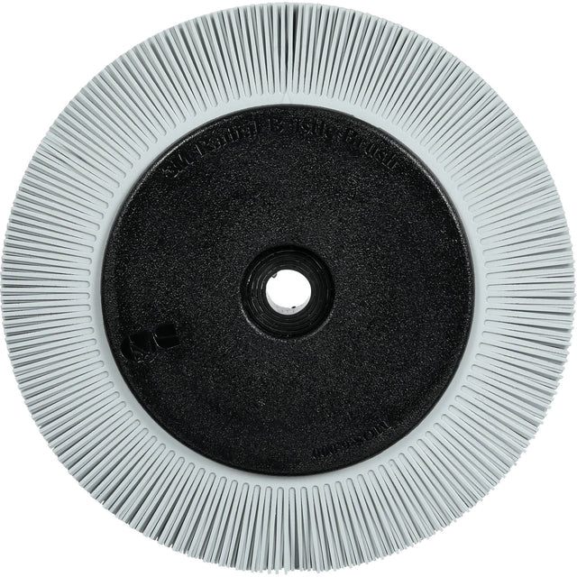 Scotch-Brite™ Type S Precision Radial Bristle Brush PN-RB with Flange, Ceramic, 120+ Grit, 8" Dia.