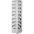 Literature Storage Racks, Rotating, 80 Slots, Steel, 14-1/8" W x 14-1/8" D x 66" H
