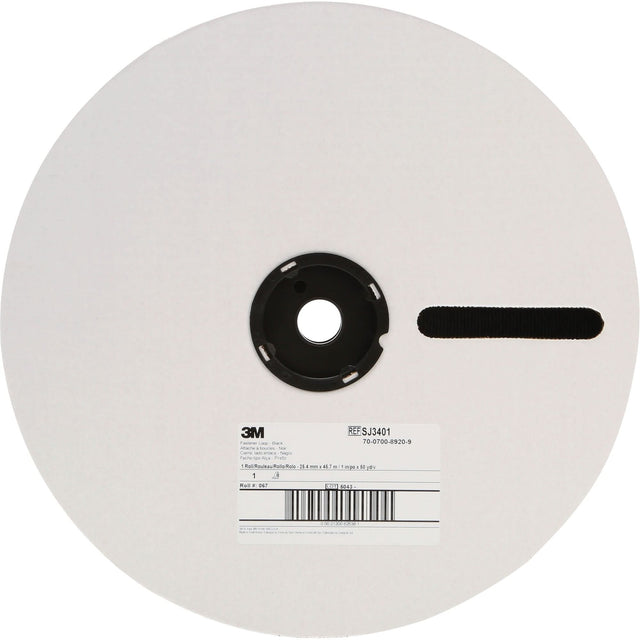 Fastener, Loop, 50 yds x 5/8", Adhesive, Black