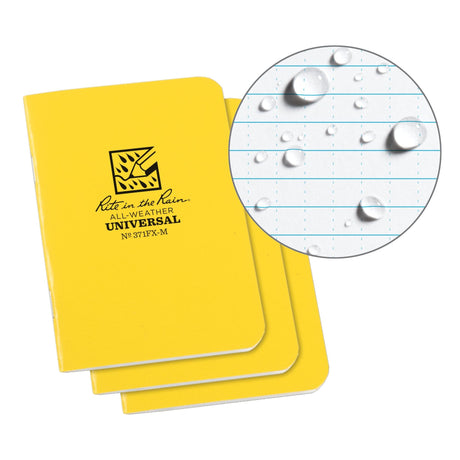 Mini Notebook, Soft Cover, Yellow, 24 Pages, 3-1/4" W x 4-5/8" L