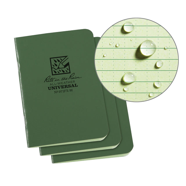 Mini Notebook, Soft Cover, Green, 24 Pages, 3-1/4" W x 4-5/8" L