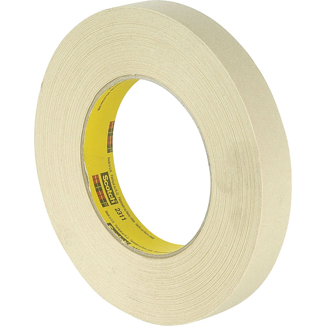 Scotch® Performance 231 Masking Tape, 36 mm (1-1/2") x 55 m (180'), Tan