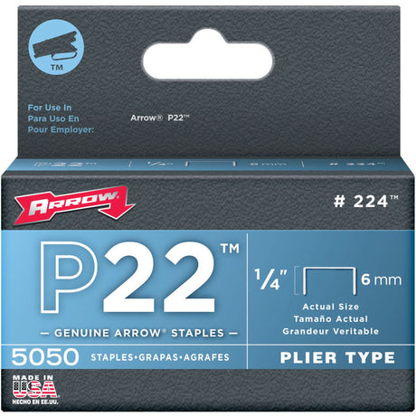 Plier-Type Staples, 1/4" Wide Crown, 1/4" Long