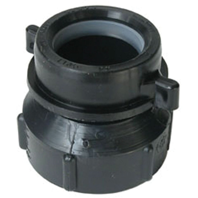 Pipe Trap Adapter, Hub x Slip Joint, 2" x 1-1/2" Dia., Plastic