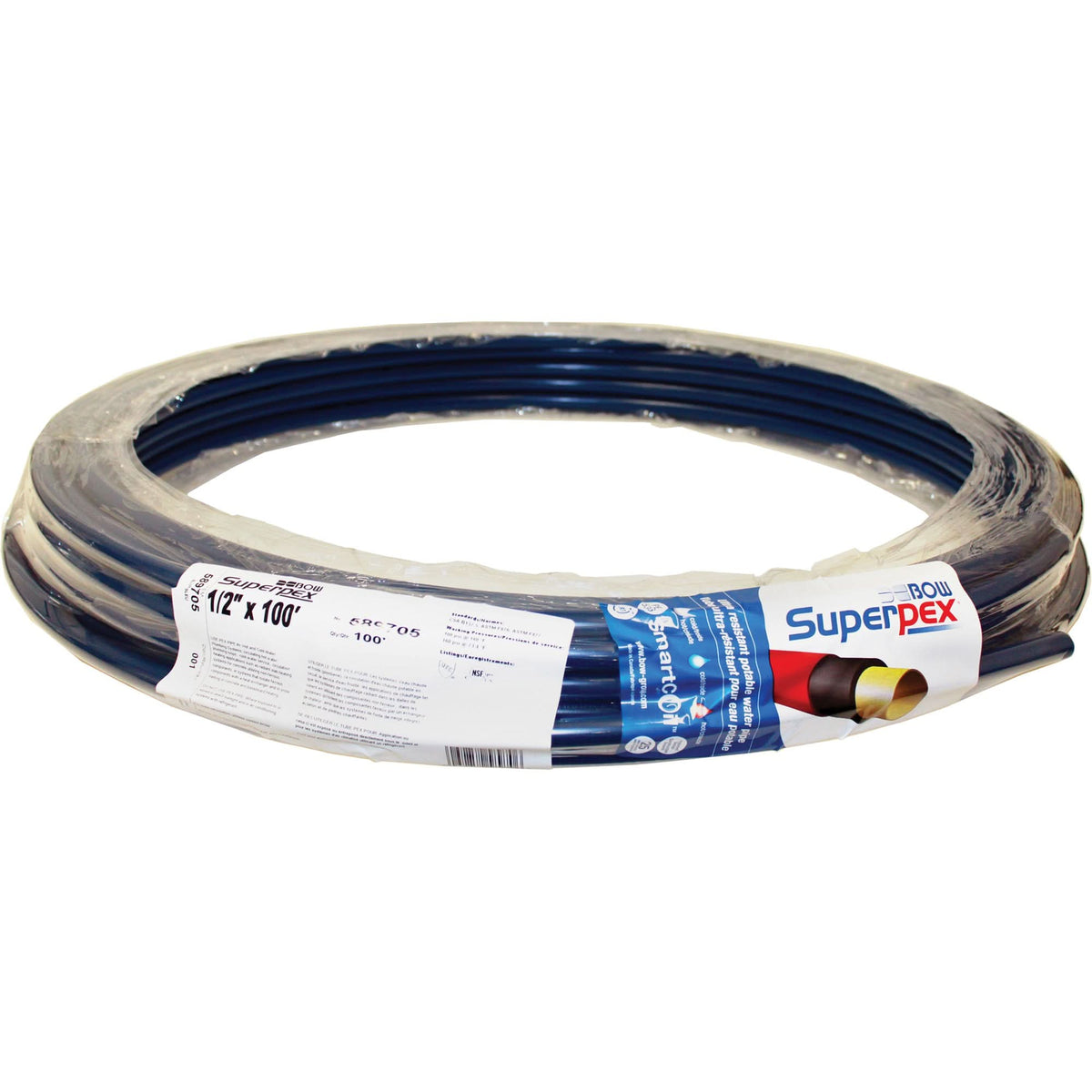 Superpex Cold Pipe, Plastic, 300' L x 0.5" Dia.