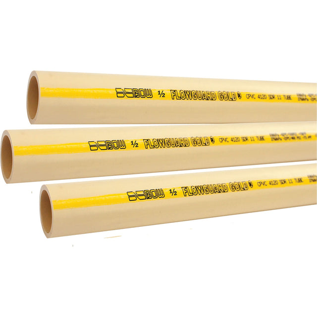Flowguard Gold® Hot & Cold Water Pipe, CPVC, 100' L x 1" Dia.