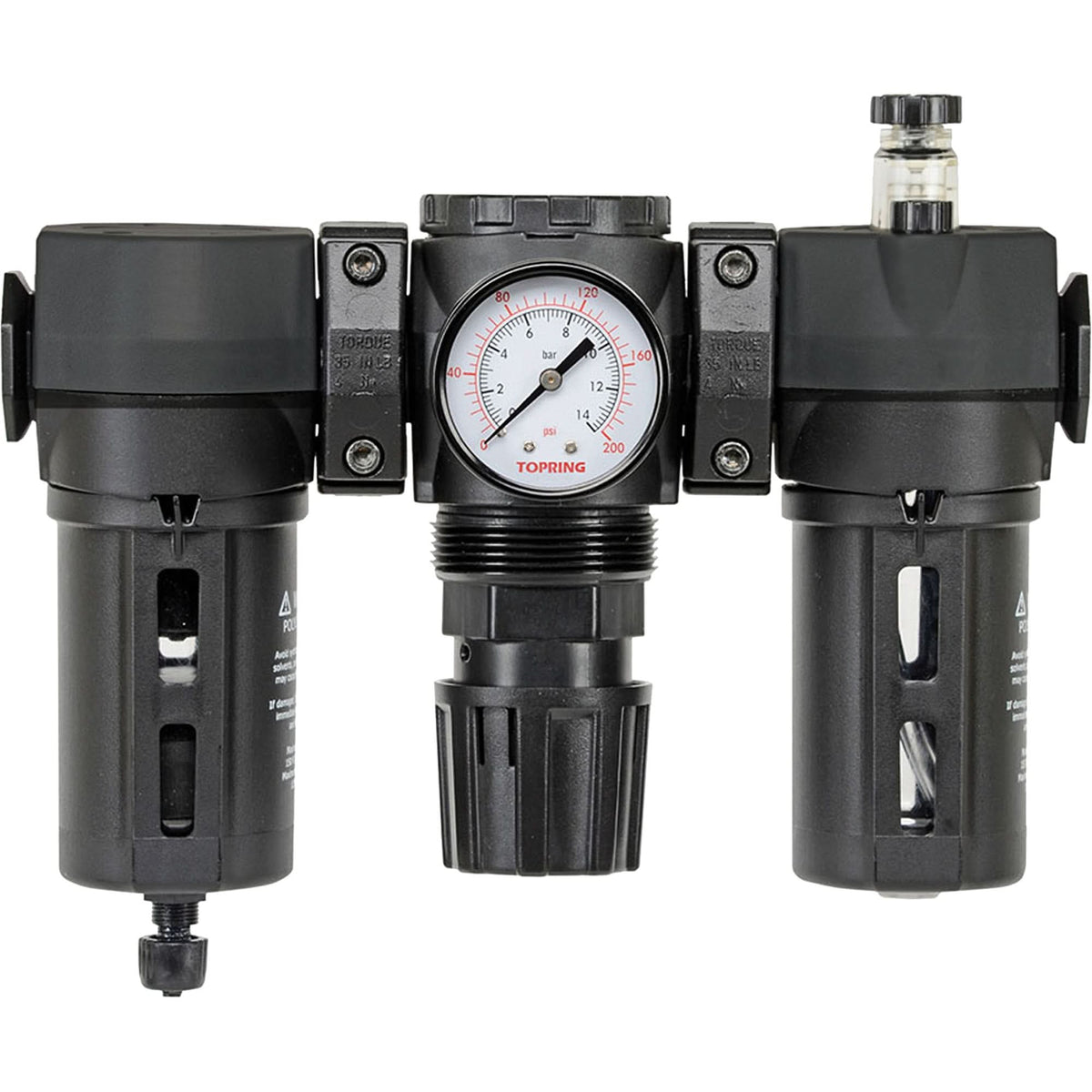 Manual Filter, Regulator & Lubricator with Standard Bowl Modulair 300, 1/4" NPT