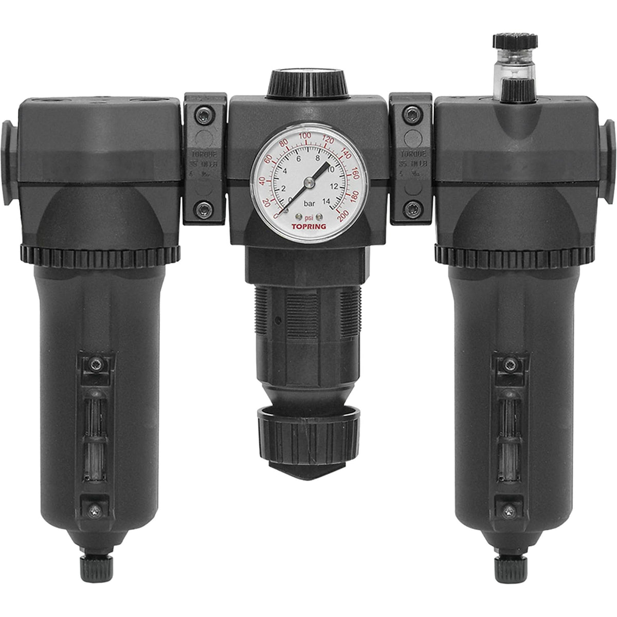 Manual Filter, Regulator & Lubricator with Metal Bowl Modulair 400, 1/2" NPT