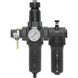 Automatic Drain Filter, Regulator & Lubricator with Metal Bowl & Gauge Modulair 400, 3/4" NPT