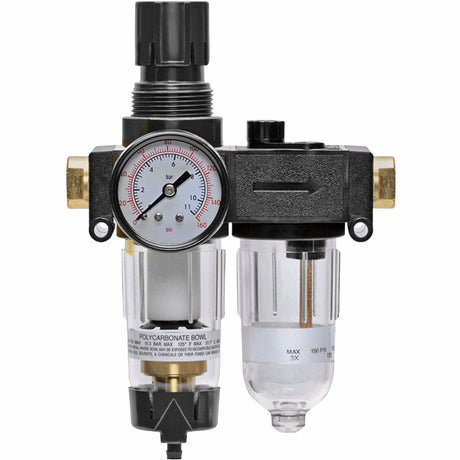 Filter/Regulator & Lubricator with Gauge Modulair 200, 1/4" NPTF