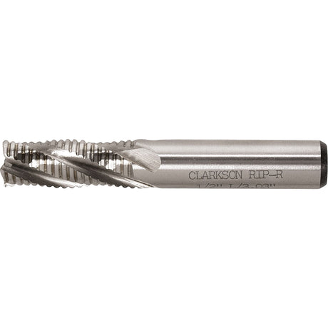 Weldon Shank Rip-R End Mill, 1/2" Dia., 4 Flutes, High Speed Cobalt