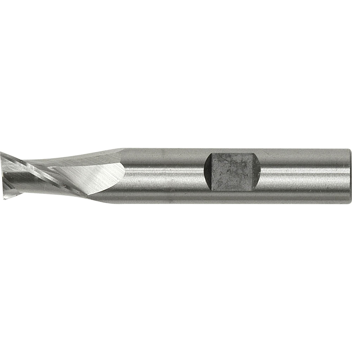 Weldon Shank End Mill, 1/8" Dia., 2 Flutes, High Speed Steel
