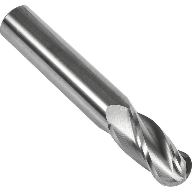 S238 30° Ball Nose End Mill, 1/16" Dia., 1-1/2" L, 4 Flutes, 1/8" Shank, Carbide
