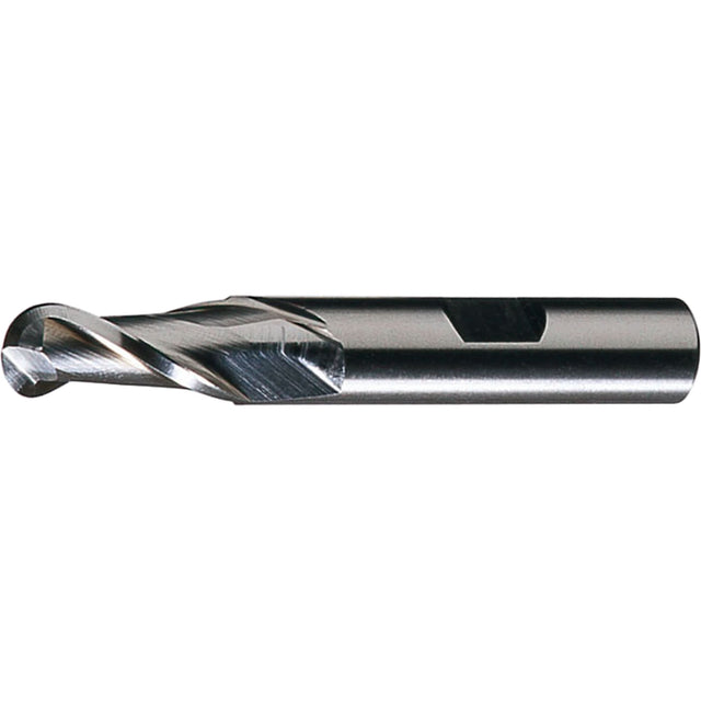 Centre Cutting Ball Nose Single End Finishers, 1/4" Dia., 2 Flutes, High Speed Steel