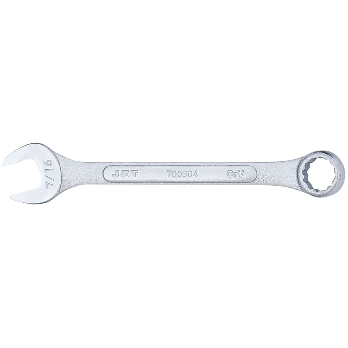 Raised Panel Combination Wrench, 7/16", Chrome Finish