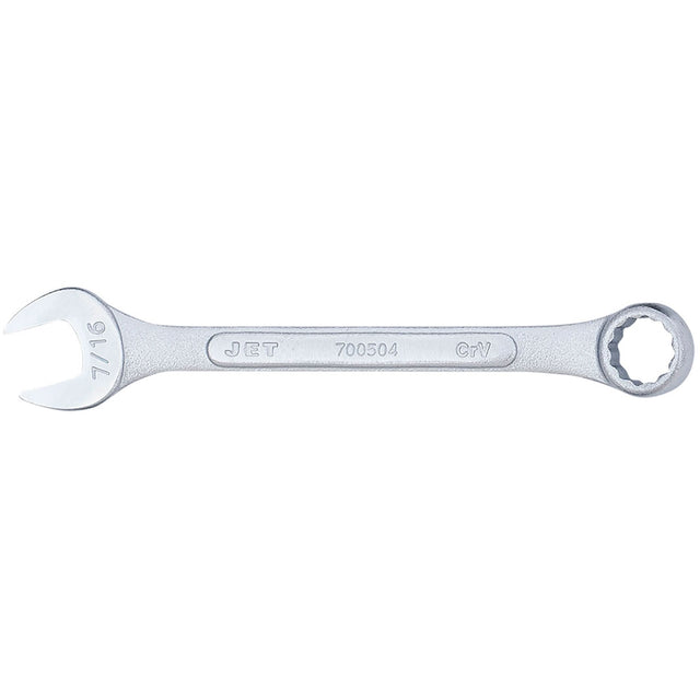 Raised Panel Combination Wrench, 7/16", Chrome Finish