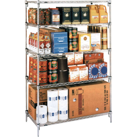 Super Adjustable Super Erecta Shelf®, Add-On Kit, 5 Tiers, 36" W x 74-5/8" H x 24" D
