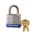 Pin Tumbler Padlock, Keyed Alike, Laminated Steel, 1-9/16" Width
