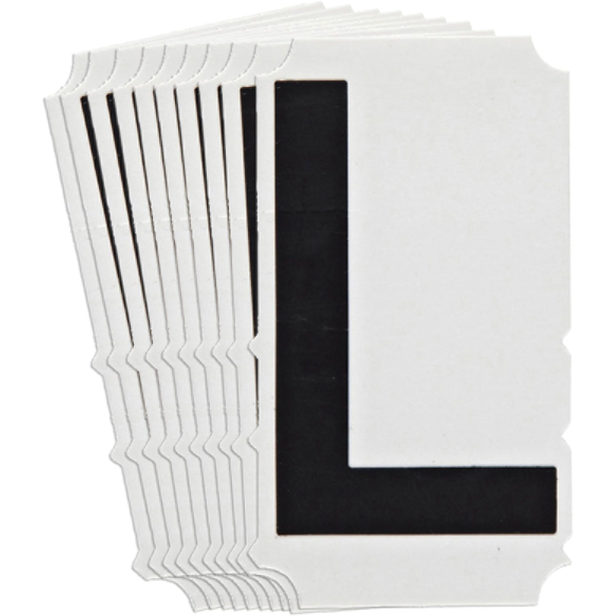 Quick-Align®Individual Gothic Number and Letter Labels, L, 4" H, Black