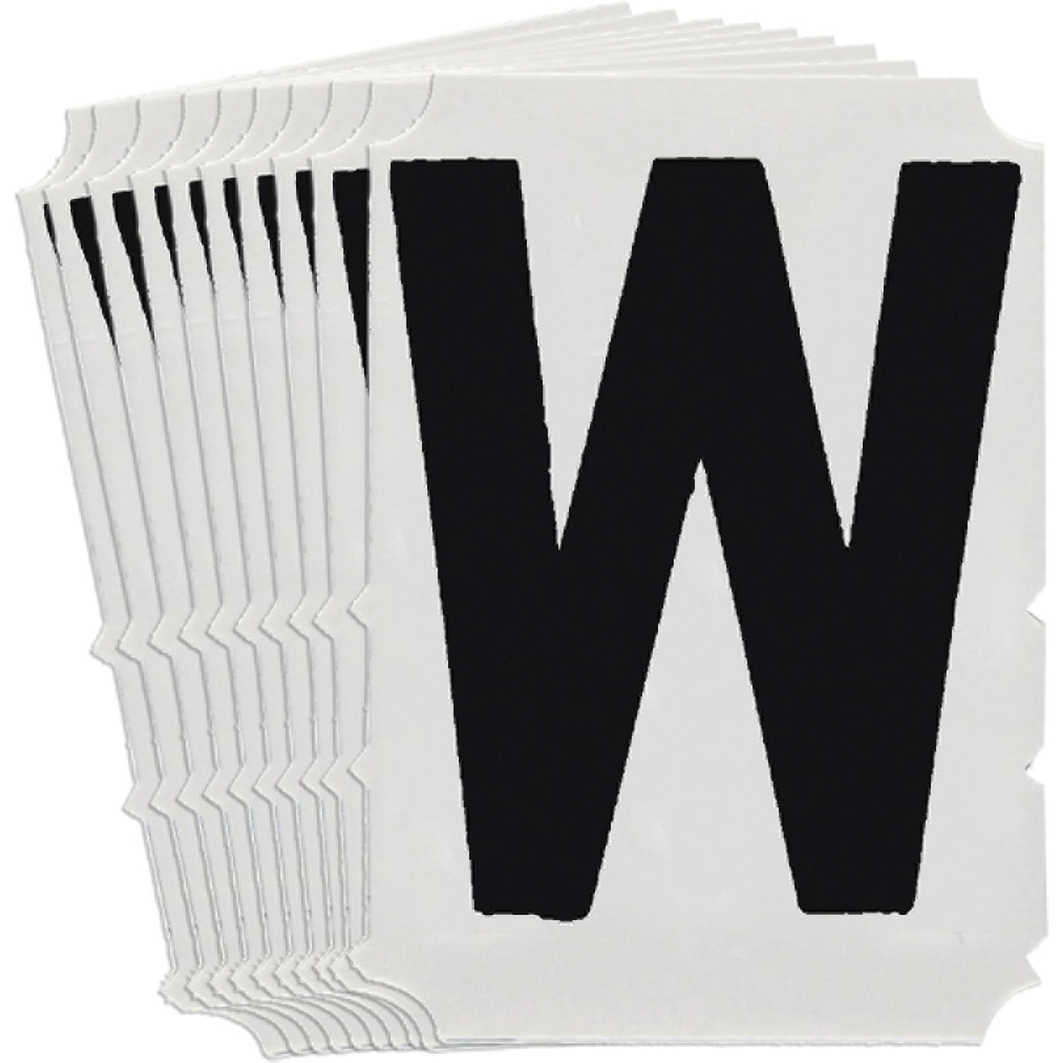 Quick-Align® Individual Gothic Number & Letter Labels, W, 4" H, Black