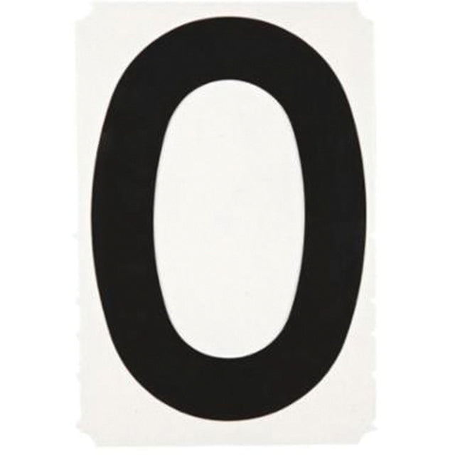 Quick-Align® Individual Gothic Number and Letter Labels, 0, 6" H, Black