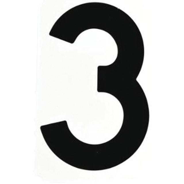 Quick-Align® Individual Gothic Number and Letter Labels, 3, 6" H, Black