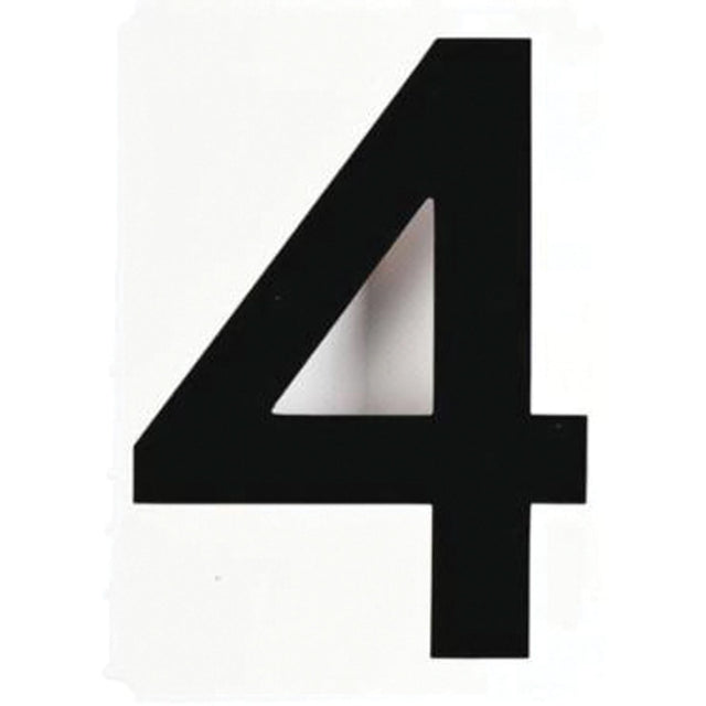 Quick-Align® Individual Gothic Number and Letter Labels, 4, 6" H, Black