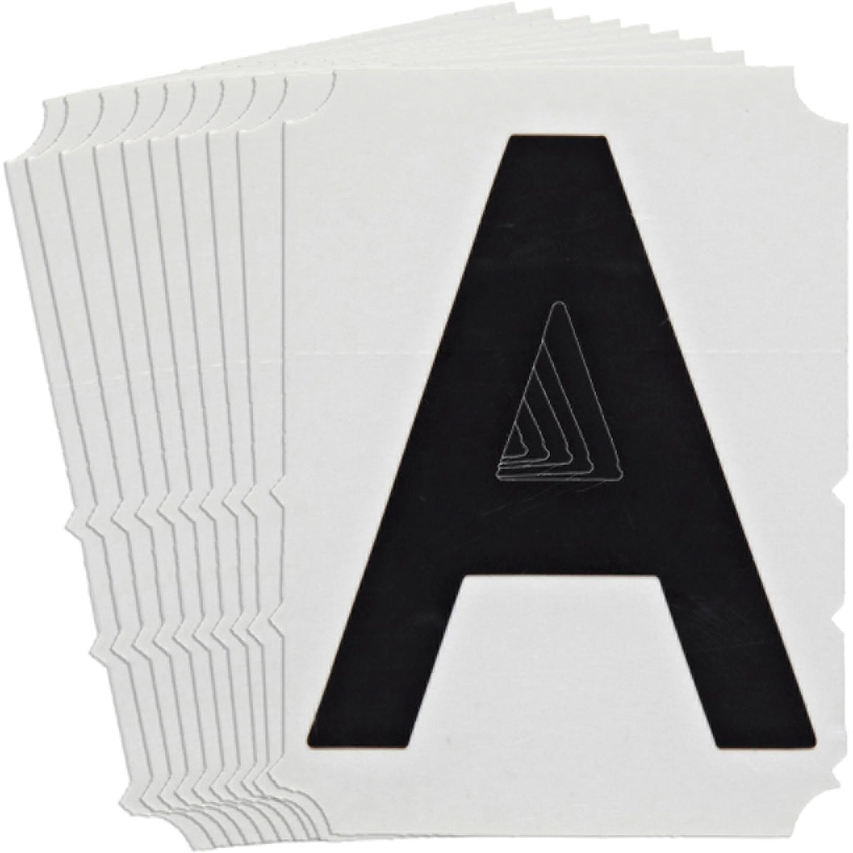 Quick-Align® Individual Gothic Number and Letter Labels, A, 6" H, Black