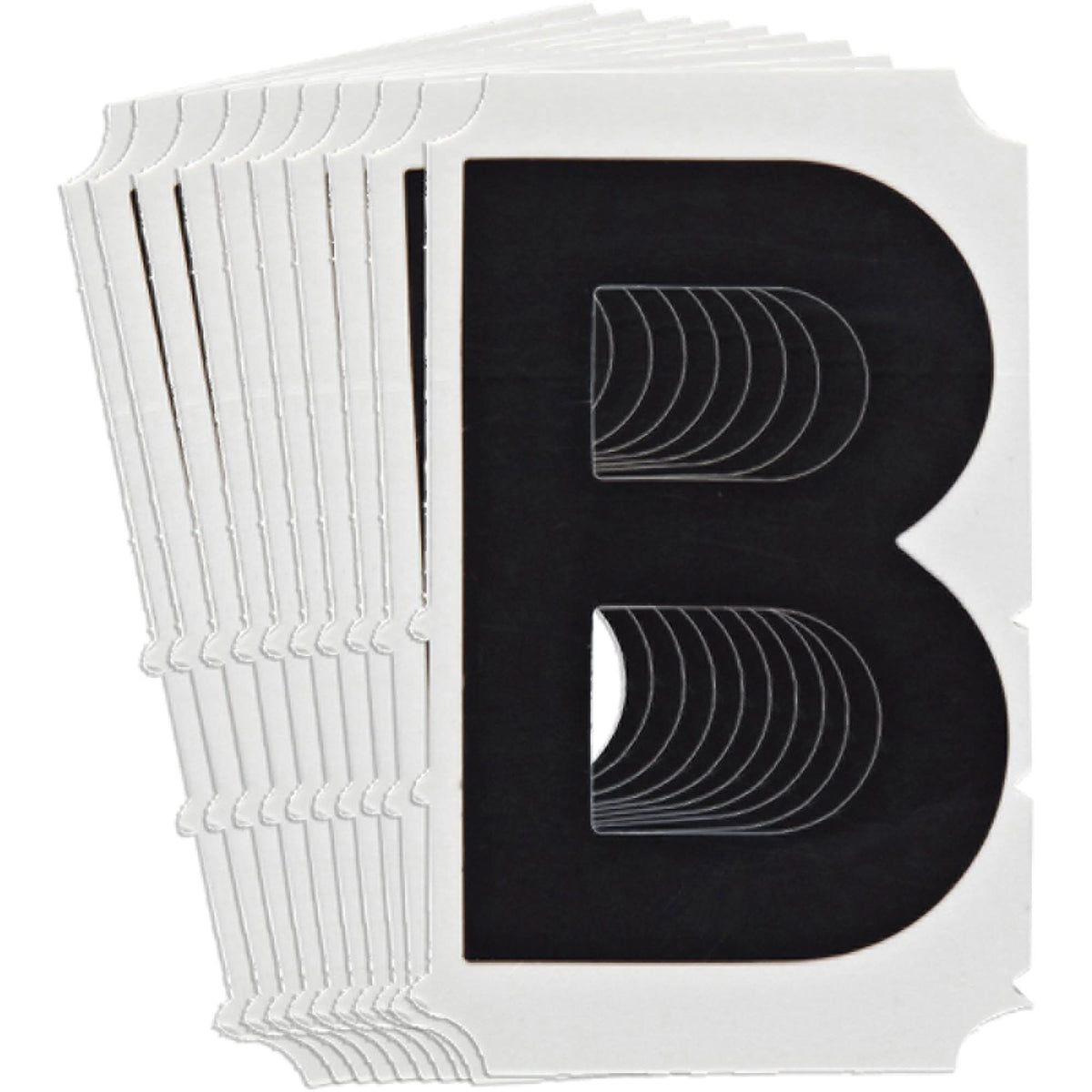 Quick-Align® Individual Gothic Number and Letter Labels, B, 6" H, Black