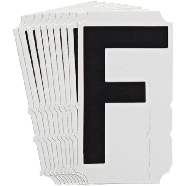 Quick-Align® Individual Gothic Number and Letter Labels, F, 6" H, Black