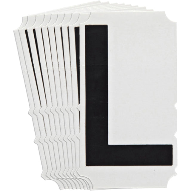Quick-Align®Individual Gothic Number and Letter Labels, L, 6" H, Black