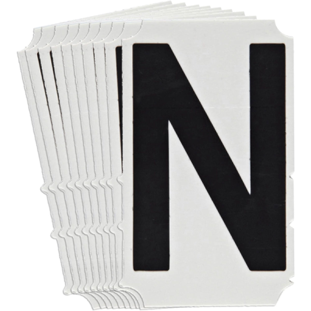 Quick-Align® Individual Gothic Number & Letter Labels, N, 6" H, Black