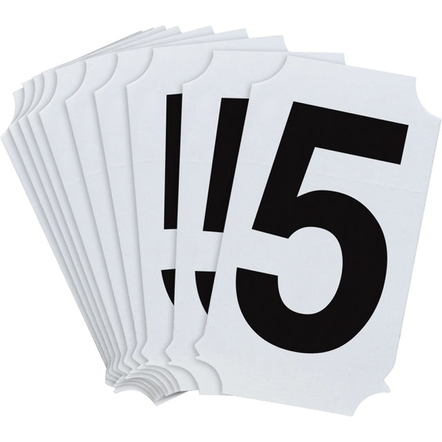 Quick-Align® Individual Number and Letter Labels, 5, 2" H, Black