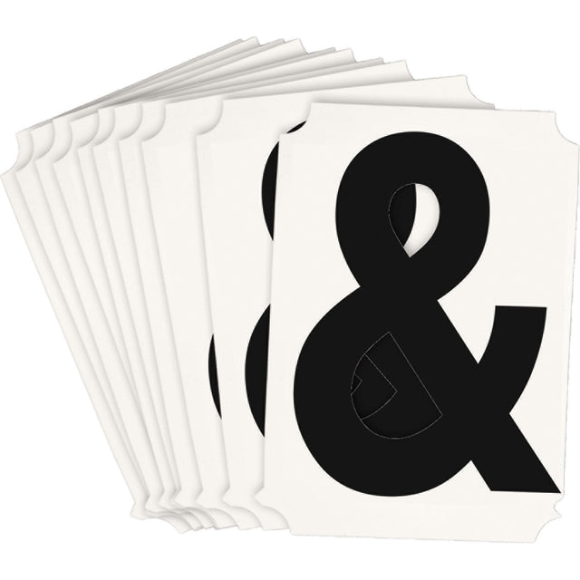 Quick-Align® Individual Number and Letter Labels, Ampersand (&), 3" H, Black