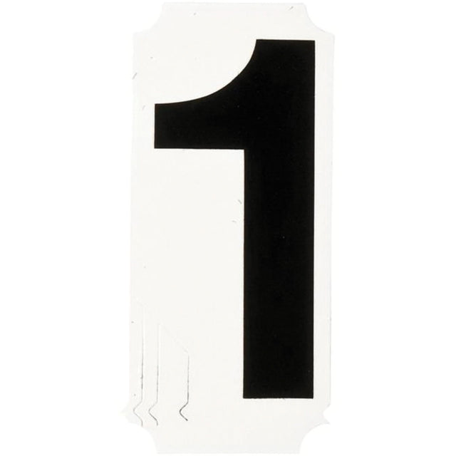 Quick-Align® Individual Number and Letter Labels, 1, 4" H, Black