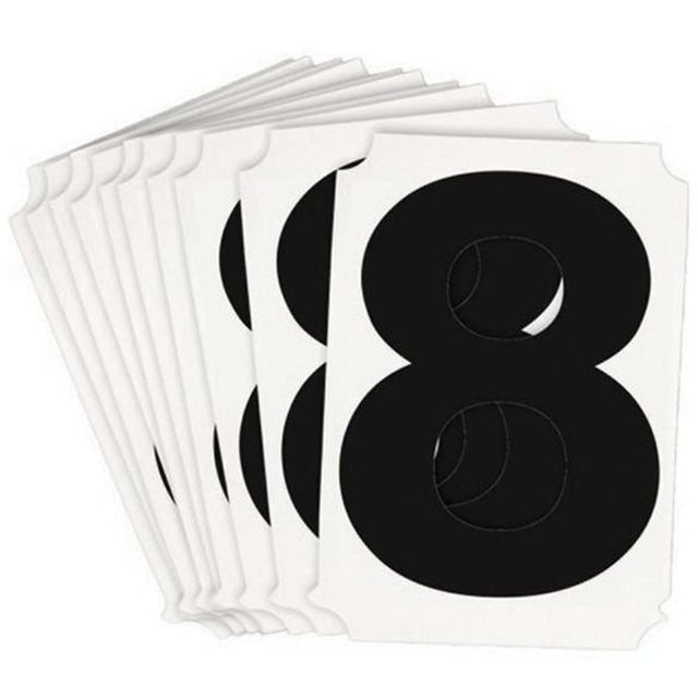 Quick-Align® Individual Number and Letter Labels, 8, 4" H, Black