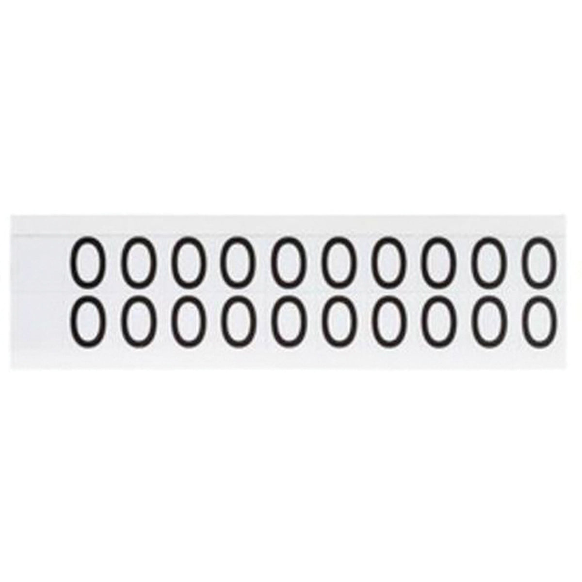 Repositionable Individual Number & Letter Labels, O, 5/8" H, Black on White