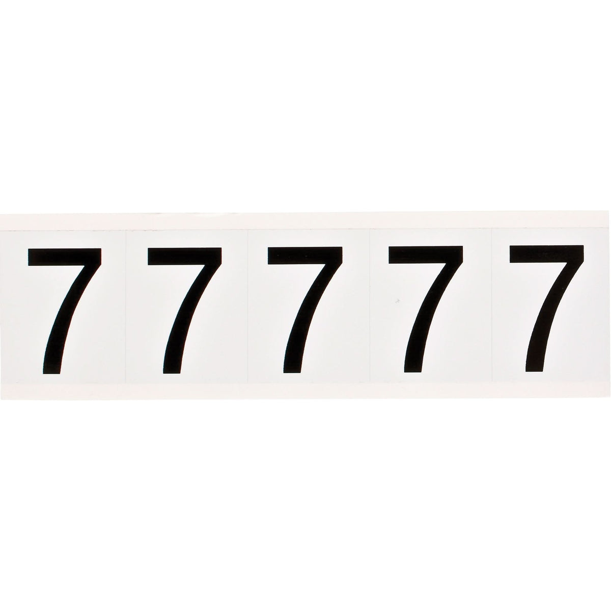 Individual Number and Letter Label, 7, 2" H, Black on White