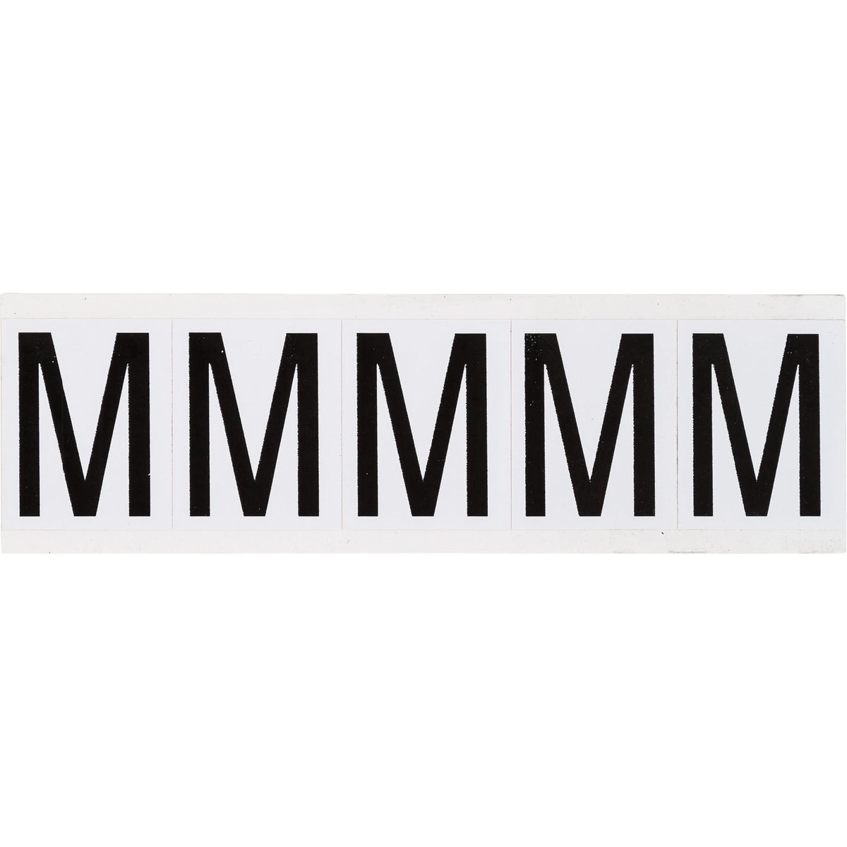 Individual Number & Letter Labels, M, 2" H, Black on White