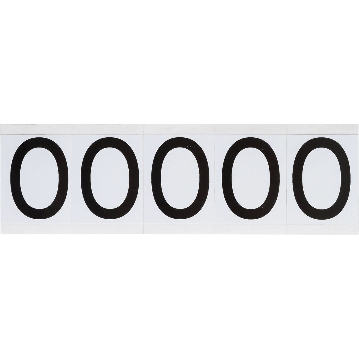 Individual Number & Letter Labels, O, 2" H, Black on White
