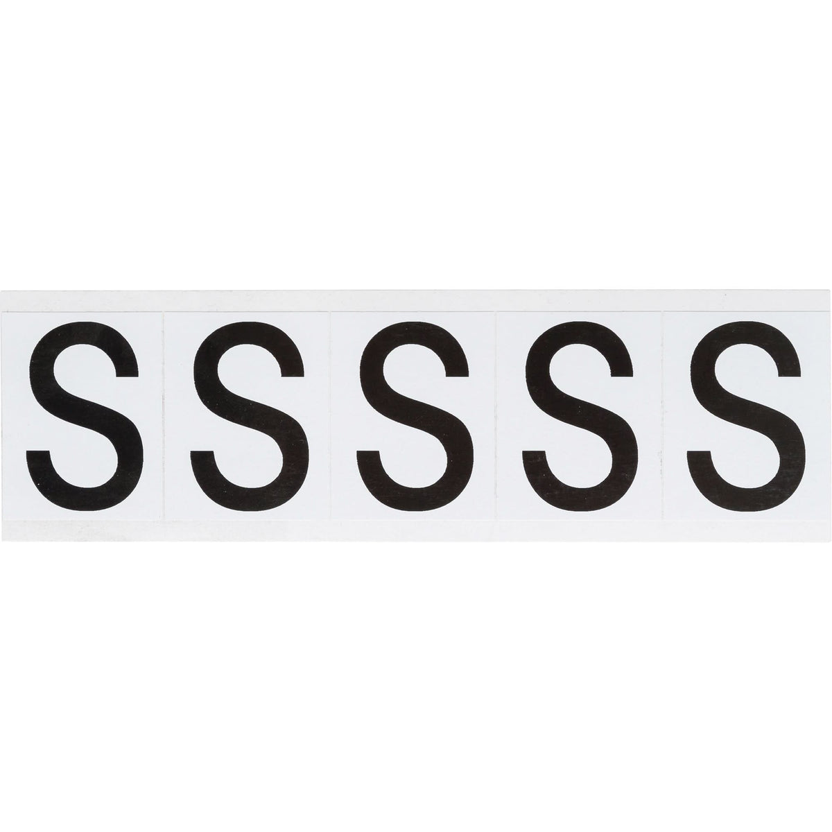 Individual Number & Letter Labels, S, 2" H, Black on White