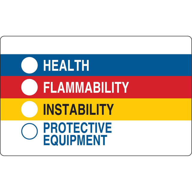 "Protective Equipment" Self-Laminating Labels, Paper, Roll, 3" L x 1-7/8" W