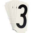 Condensed Quick-Align® Individual Gothic Number and Letter Labels, 3, 2" H, Black