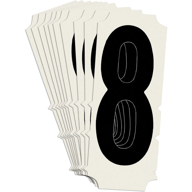 Condensed Quick-Align® Individual Gothic Number and Letter Labels, 8, 2" H, Black