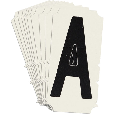 Condensed Quick-Align® Individual Gothic Number and Letter Labels, A, 2" H, Black