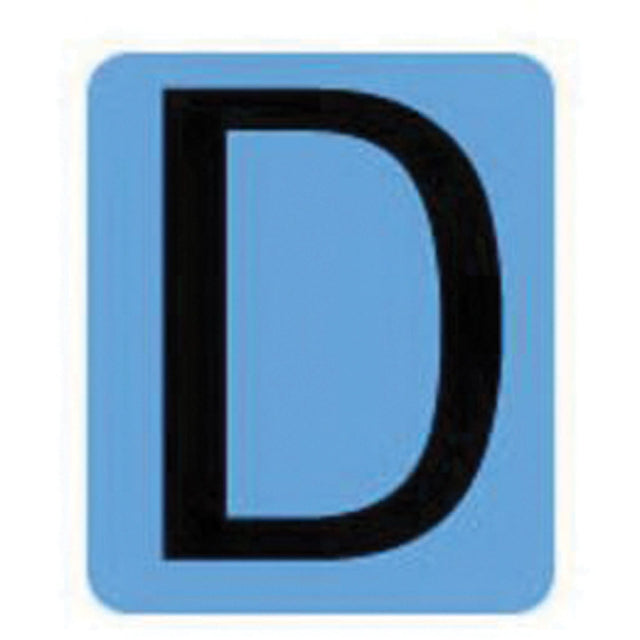 Condensed Quick-Align® Individual Gothic Number and Letter Labels, D, 2" H, Black