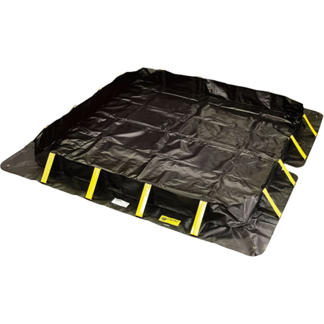 Stinger Collapsible Berm, 119 US gal. Capacity, 4' W x 4' L x 12" H, Snap-Up Bracket