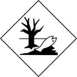 Marine Pollutant Mark TDG Shipping Labels, 4" L x 4" W, Black on White