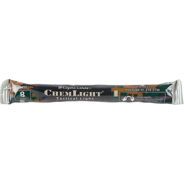 6" Cyalume® Lightsticks, White, 8 hrs. Duration