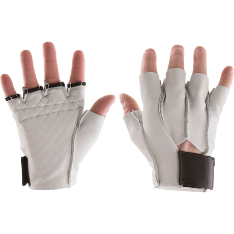 Anti-Impact Waffle Pad Gloves - Right, Size Large, Grain Leather Palm